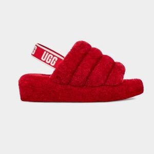 New in Box 🎁 UGG Red “Fluff Yeah Slide”